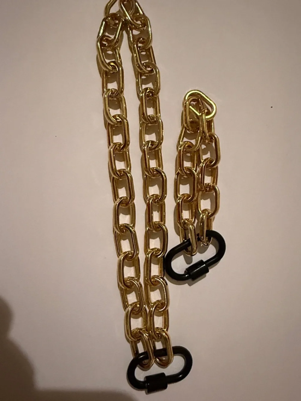 Allie+Bess Joan Gold tone Chain Link Necklace and Bracelet Set